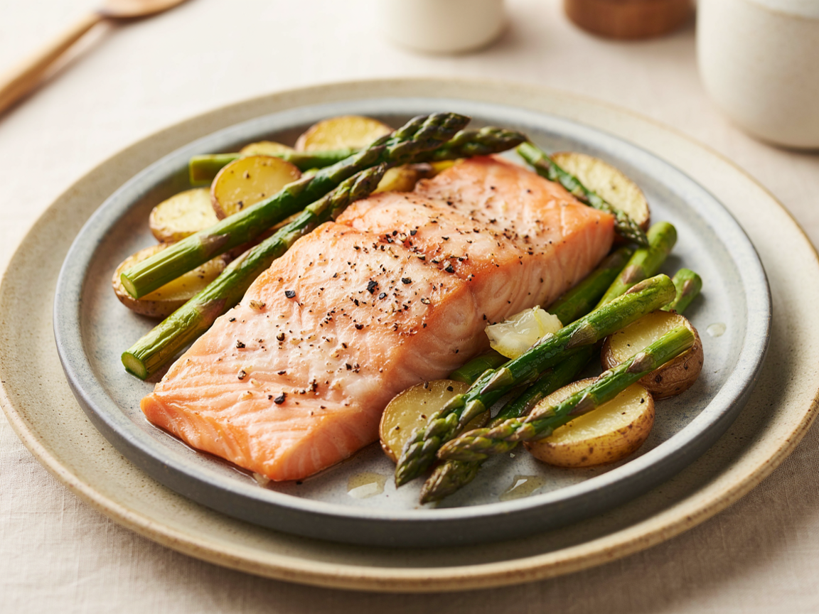 Photo of Roasted Salmon with Asparagus and Potatoes