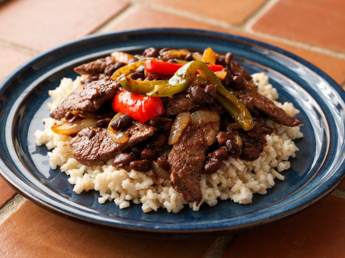 Photo of Black Bean Beef and Peppers