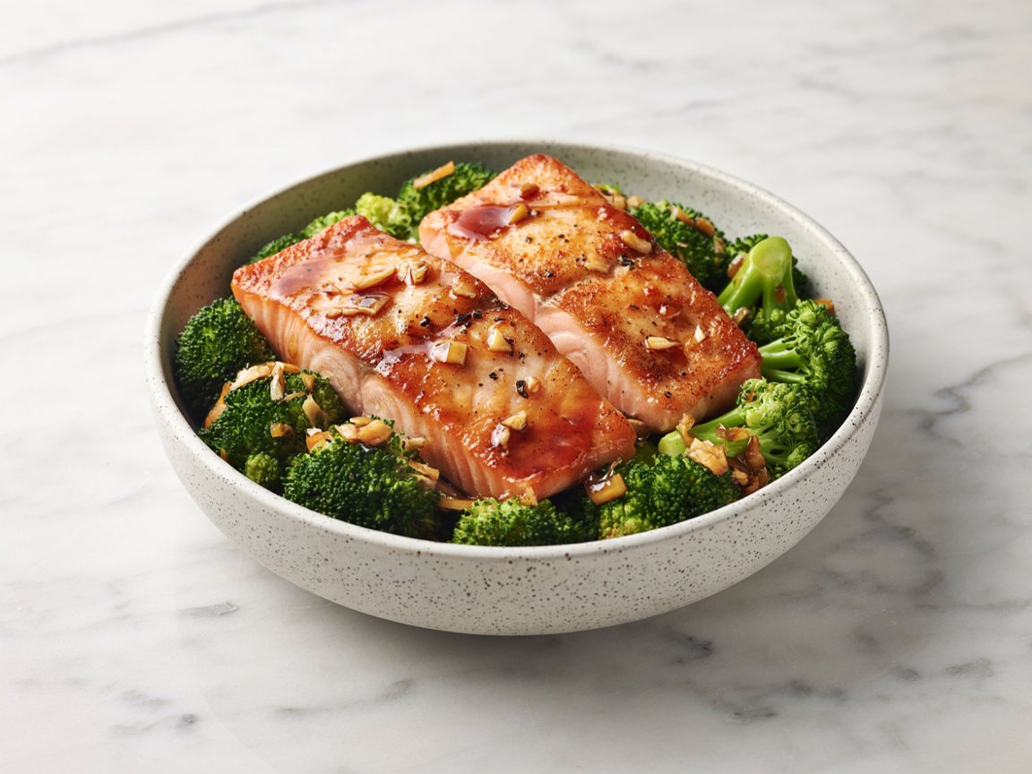 Photo of Honey Soy Salmon with Broccoli