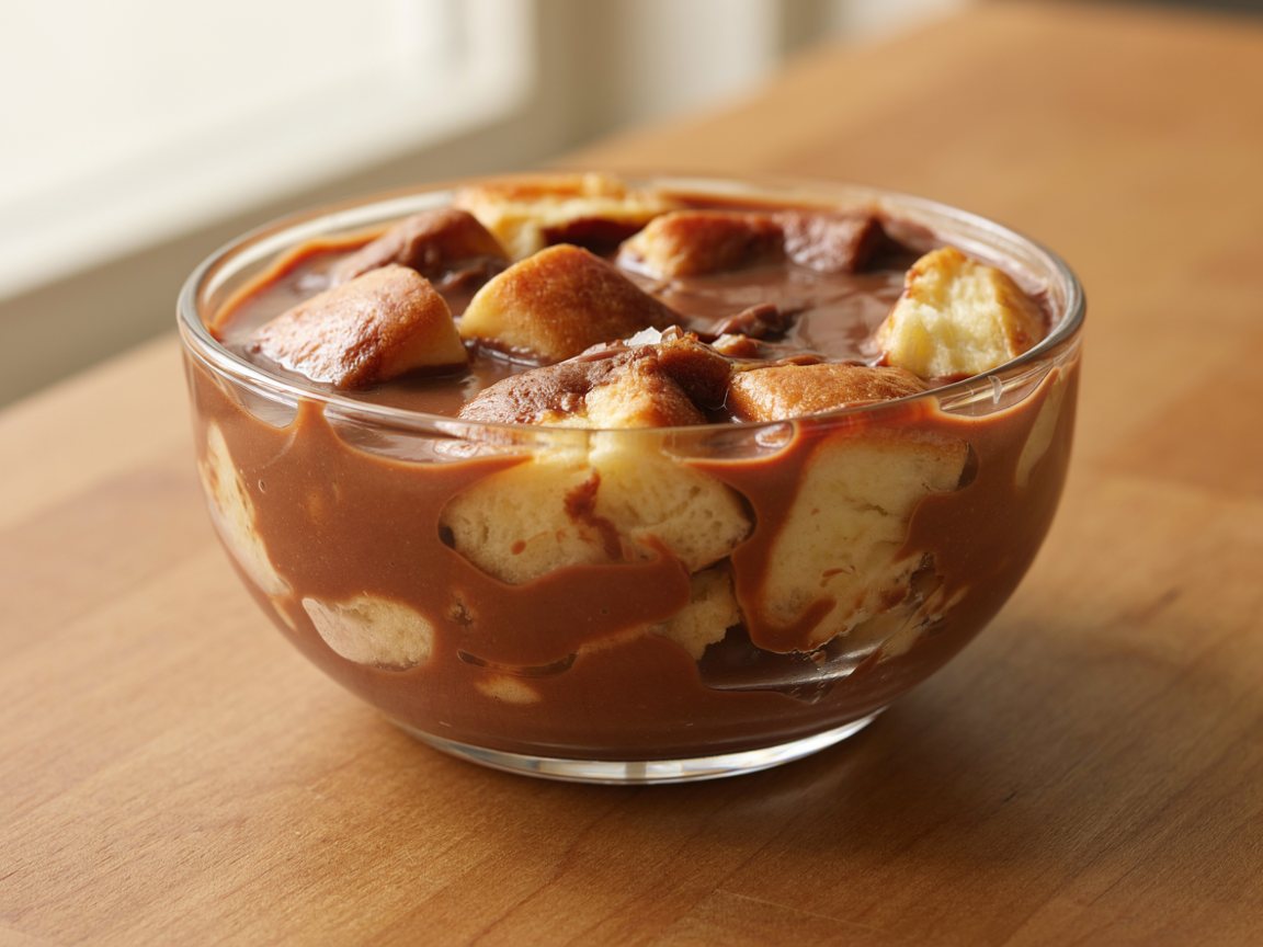 Photo of Baked Chocolate Brioche Pudding