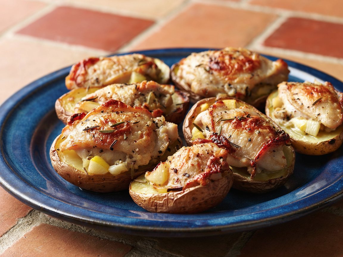 Photo of Garlic Rosemary Chicken Stuffed Potatoes