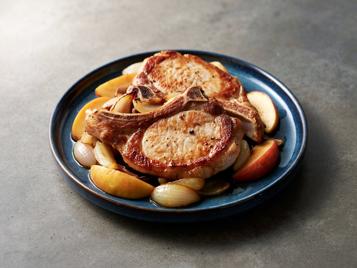 Photo of Pork Chop Braised with Apples and Onion
