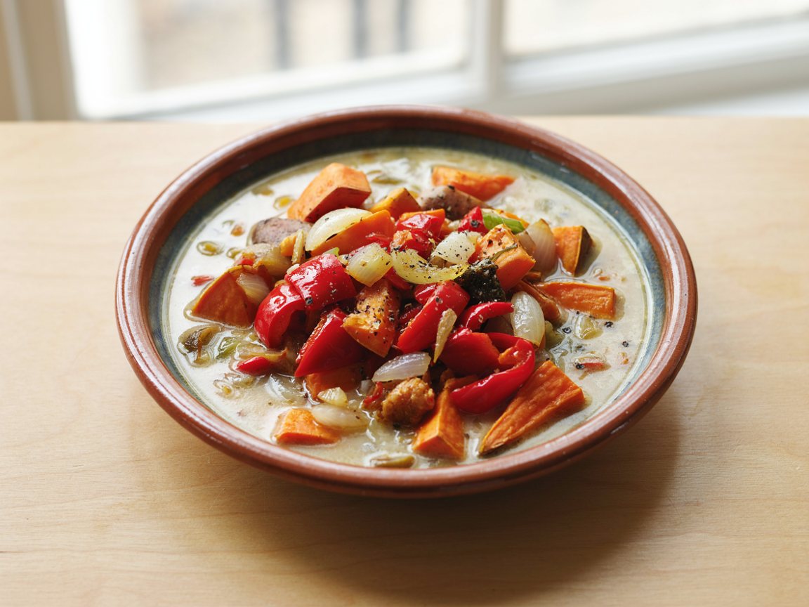 Photo of Creamy Sweet Potato and Red Pepper Soup