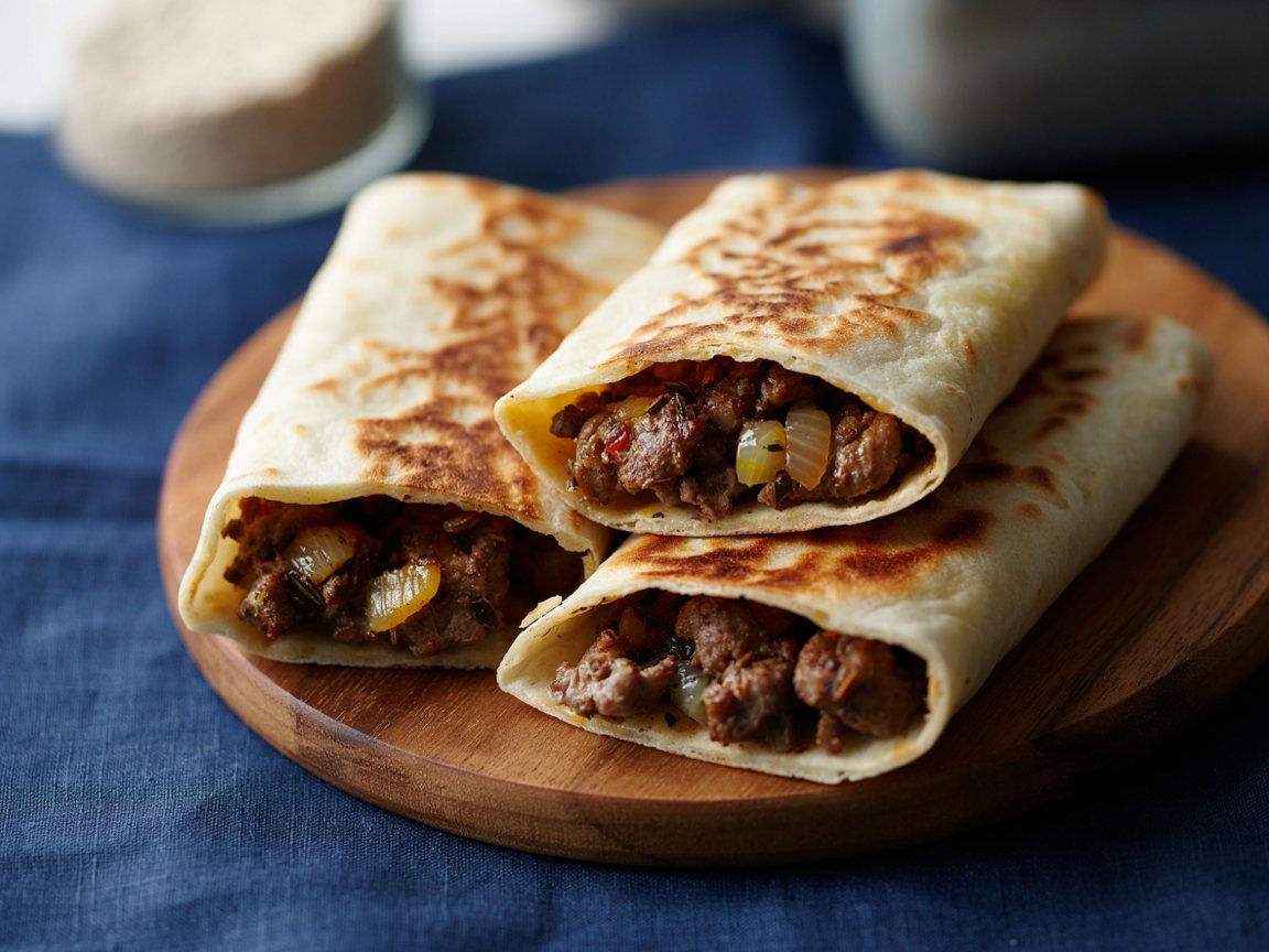 Photo of Cumin Lamb Flatbread Wraps