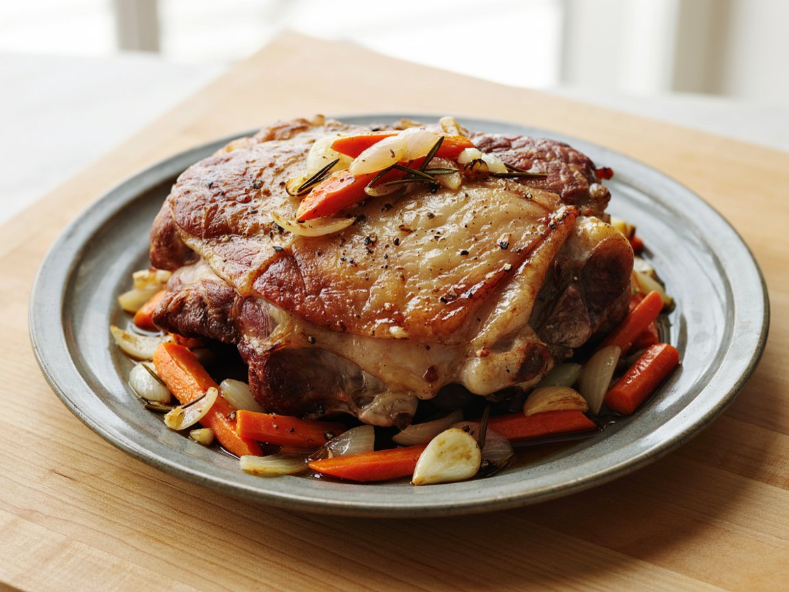 Photo of Pressure Cooker Lamb Shoulder with Red Wine and Carrots