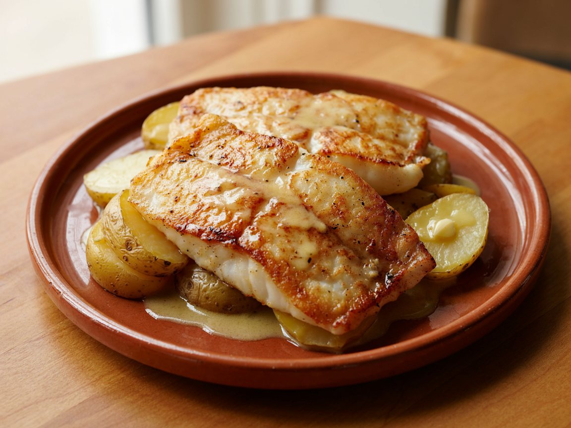 Photo of Seared Cod with Lemon Butter Potatoes