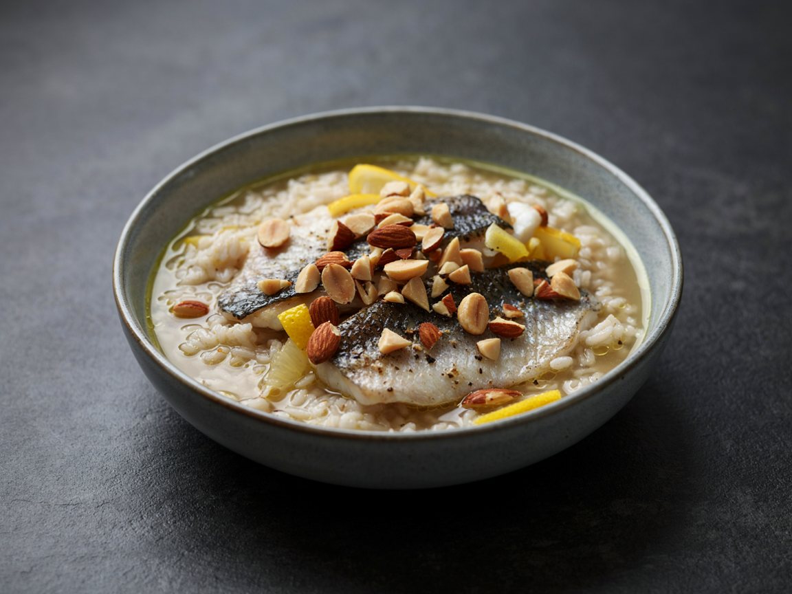 Photo of Trout and Almond Rice Soup