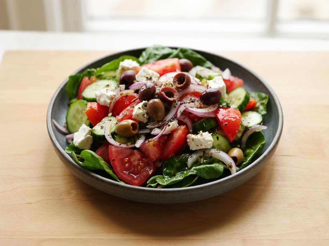 Photo of Mediterranean Tomato Cucumber Salad with Oregano and Feta