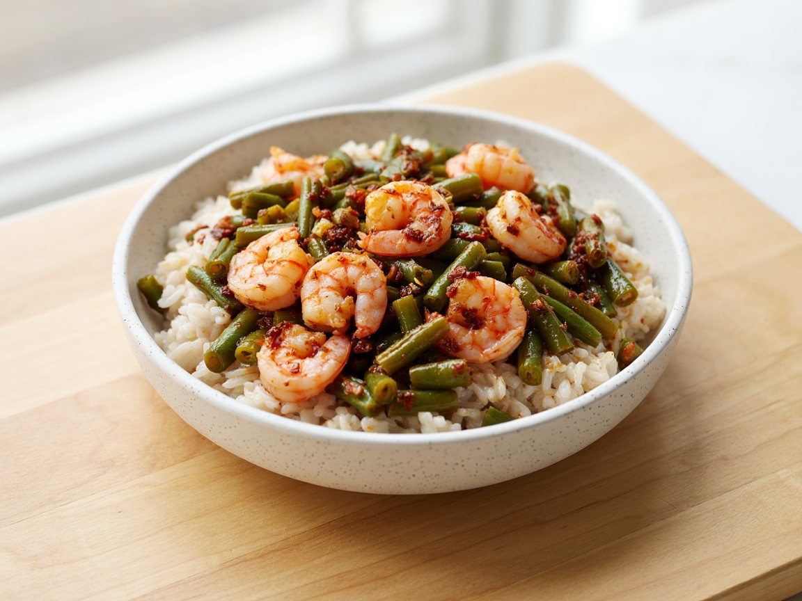 Photo of Spicy Coconut Prawn and Green Bean Curry