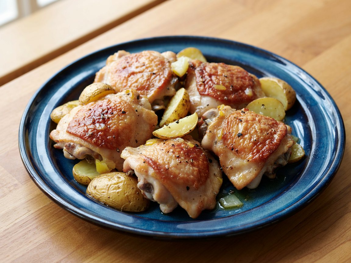 Photo of Lemon Braised Chicken Thighs with Potatoes