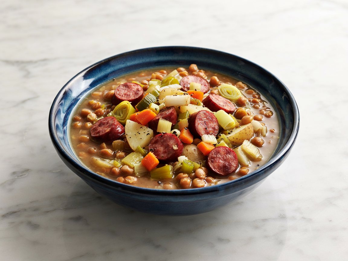 Photo of Dutch Split Pea Soup with Smoked Sausage