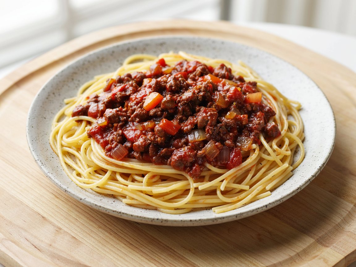 Photo of Spaghetti with Beef and Carrot Tomato Sauce