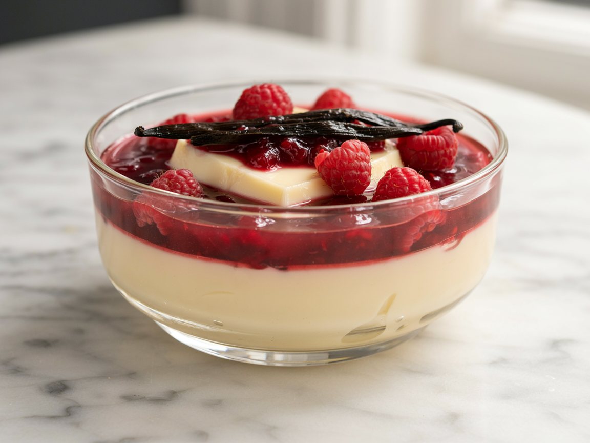 Photo of Vanilla Panna Cotta with Raspberry Coulis