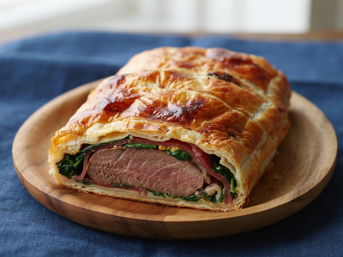 Photo of Beef Fillet Wellington with Prosciutto and Spinach