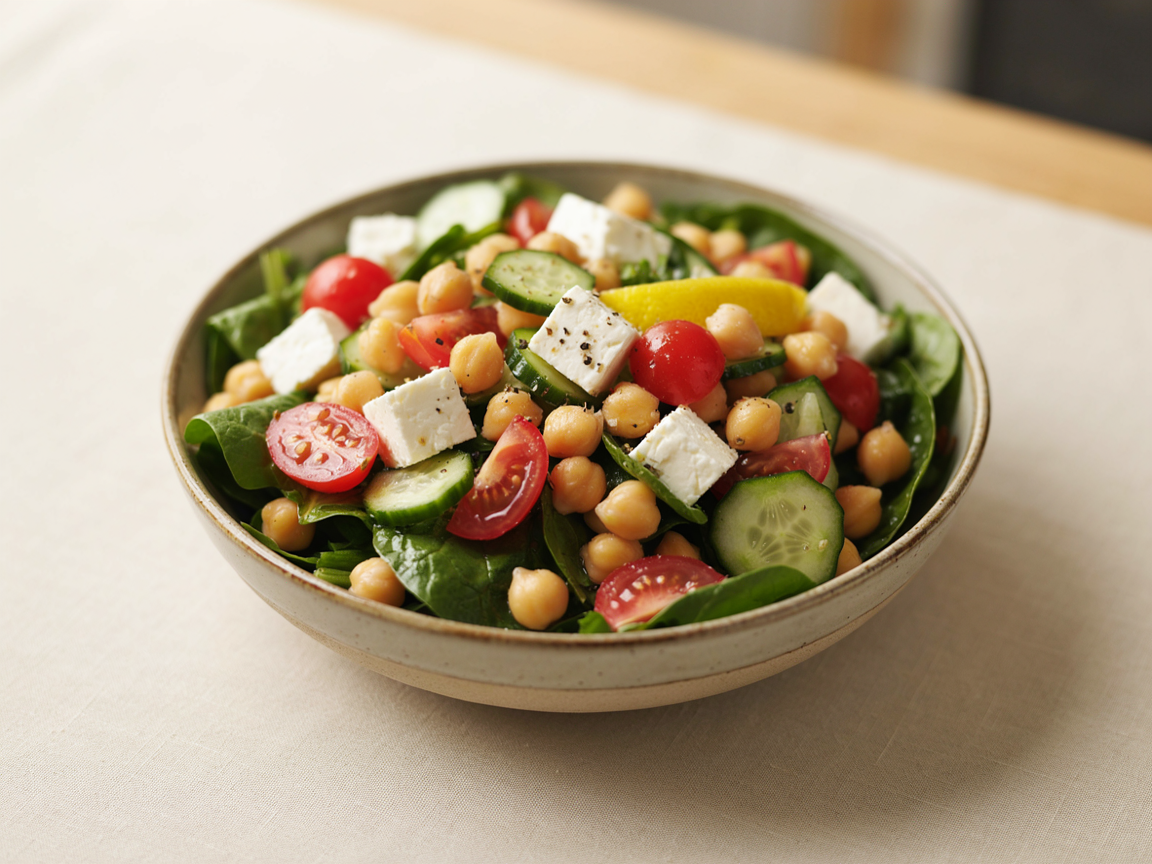 Photo of Mediterranean Chickpea Salad with Feta and Lemon
