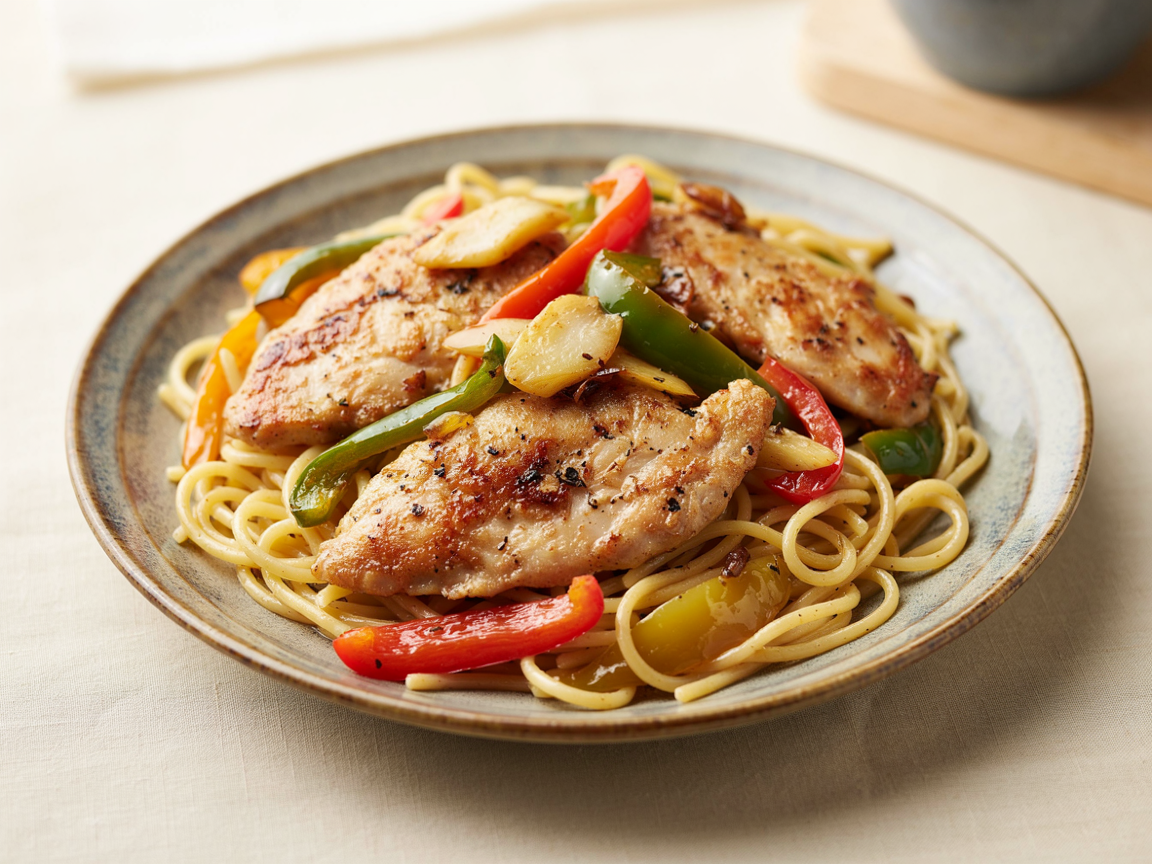Photo of Ginger Soy Chicken and Noodle Stir-Fry