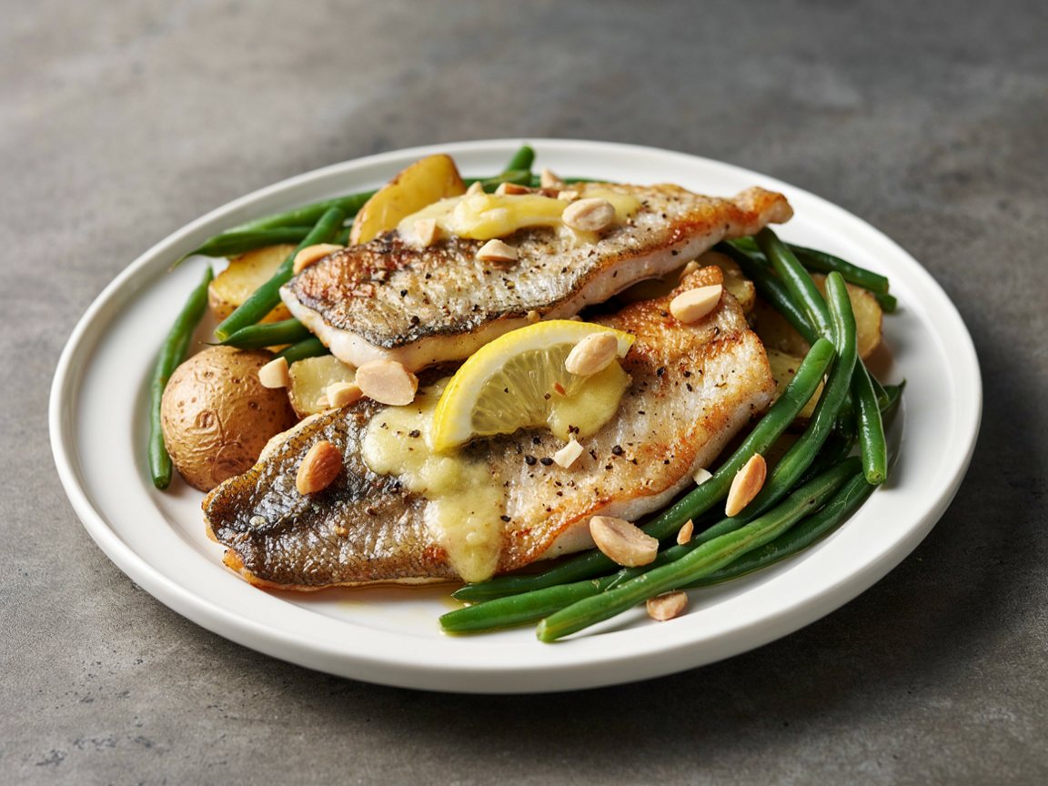 Photo of Pan-Fried Trout with Lemon Butter and Green Beans
