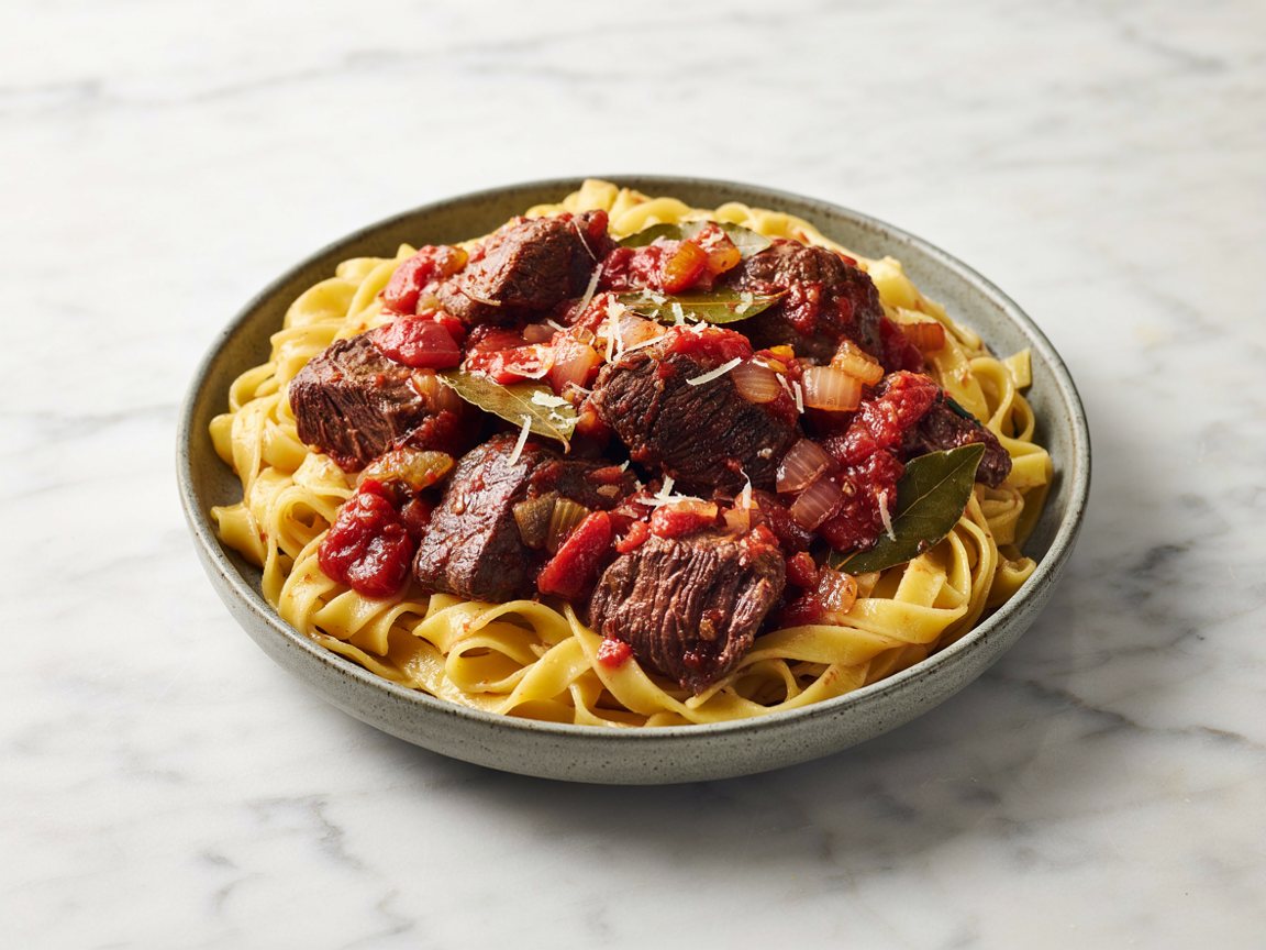 Photo of Slow-Braised Beef Ragu with Pappardelle