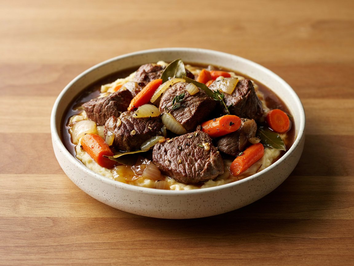 Photo of Beef Stew with Red Wine and Carrots