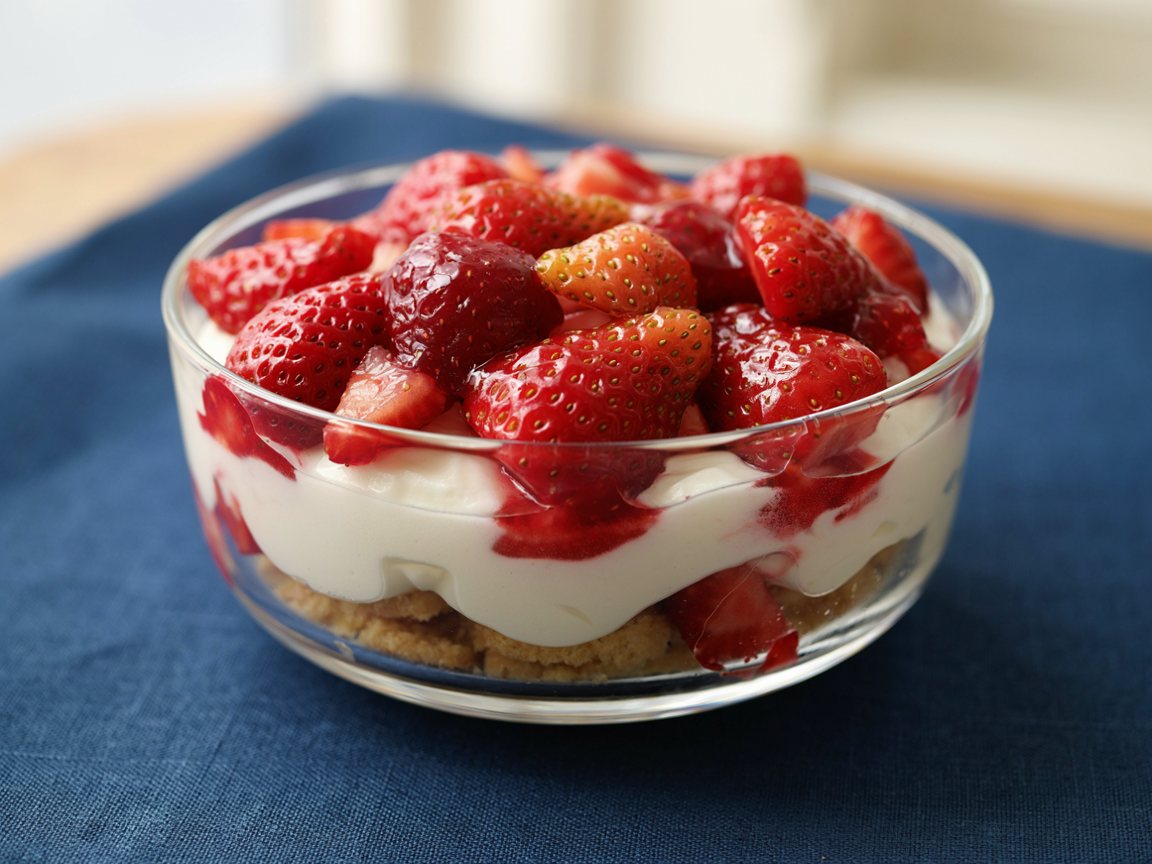Photo of Strawberry Biscuit Cream Cups