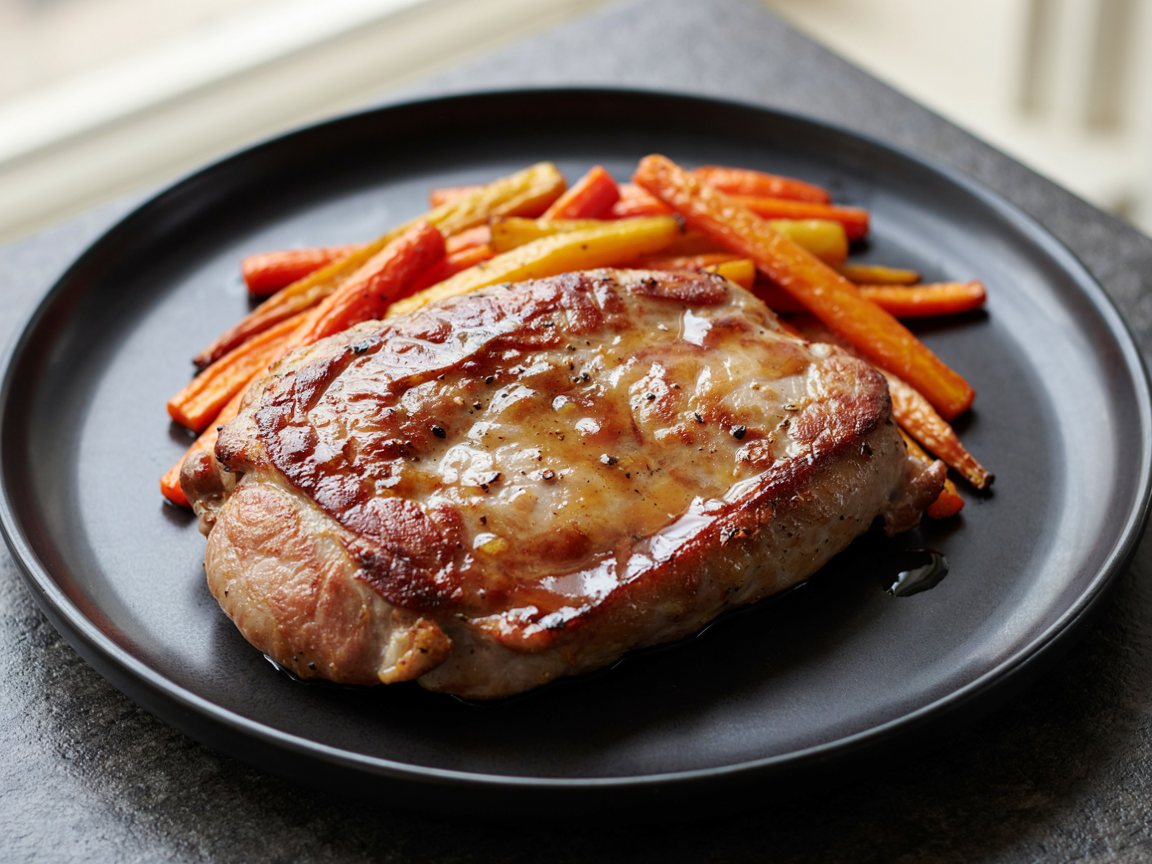 Photo of Air Fryer Honey Mustard Pork Tenderloin with Carrots