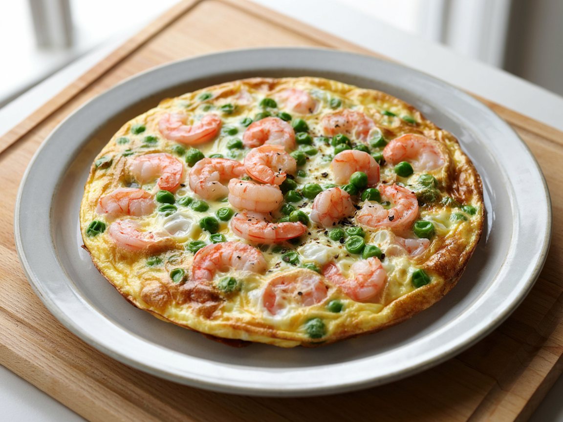 Photo of Prawn and Pea Egg Skillet