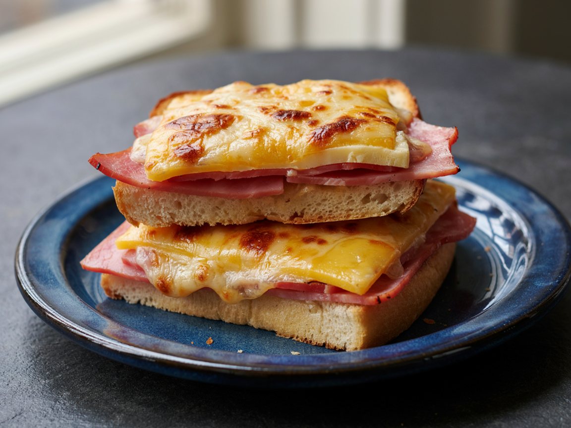 Photo of Broiled Ham and Cheddar Toast