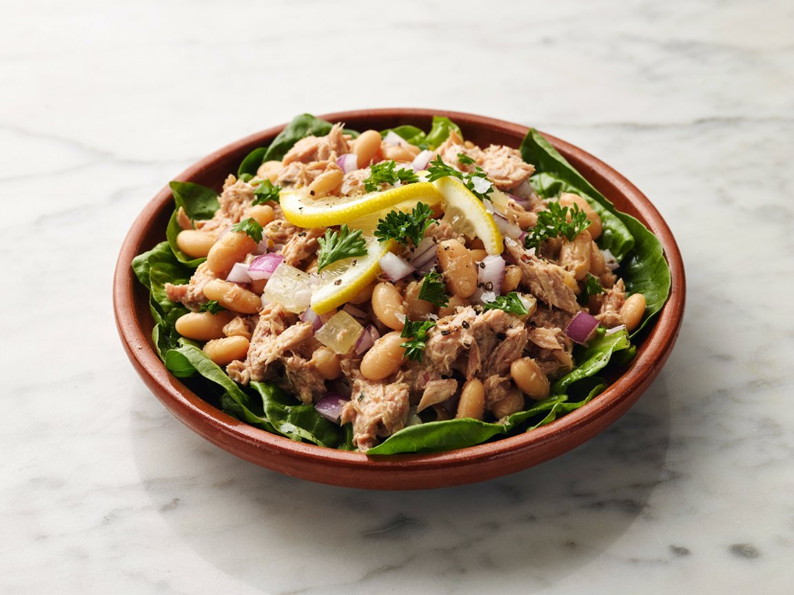 Photo of Tuna and White Bean Salad with Lemon