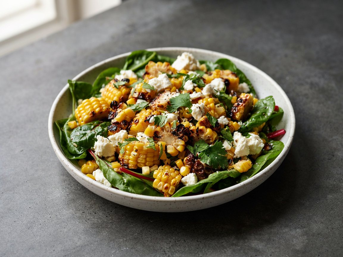 Photo of Grilled Sweetcorn and Feta Salad with Lime