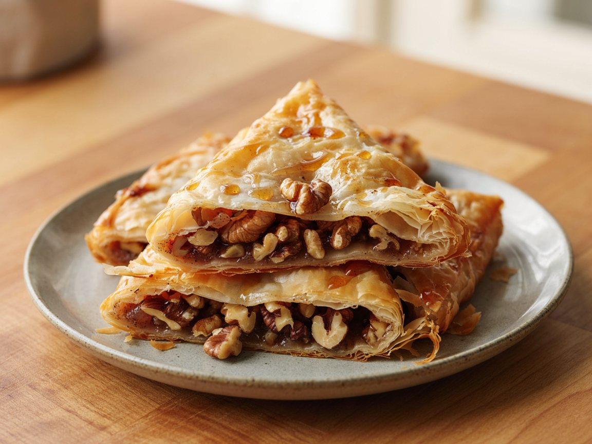 Photo of Honey Walnut Filo Triangles