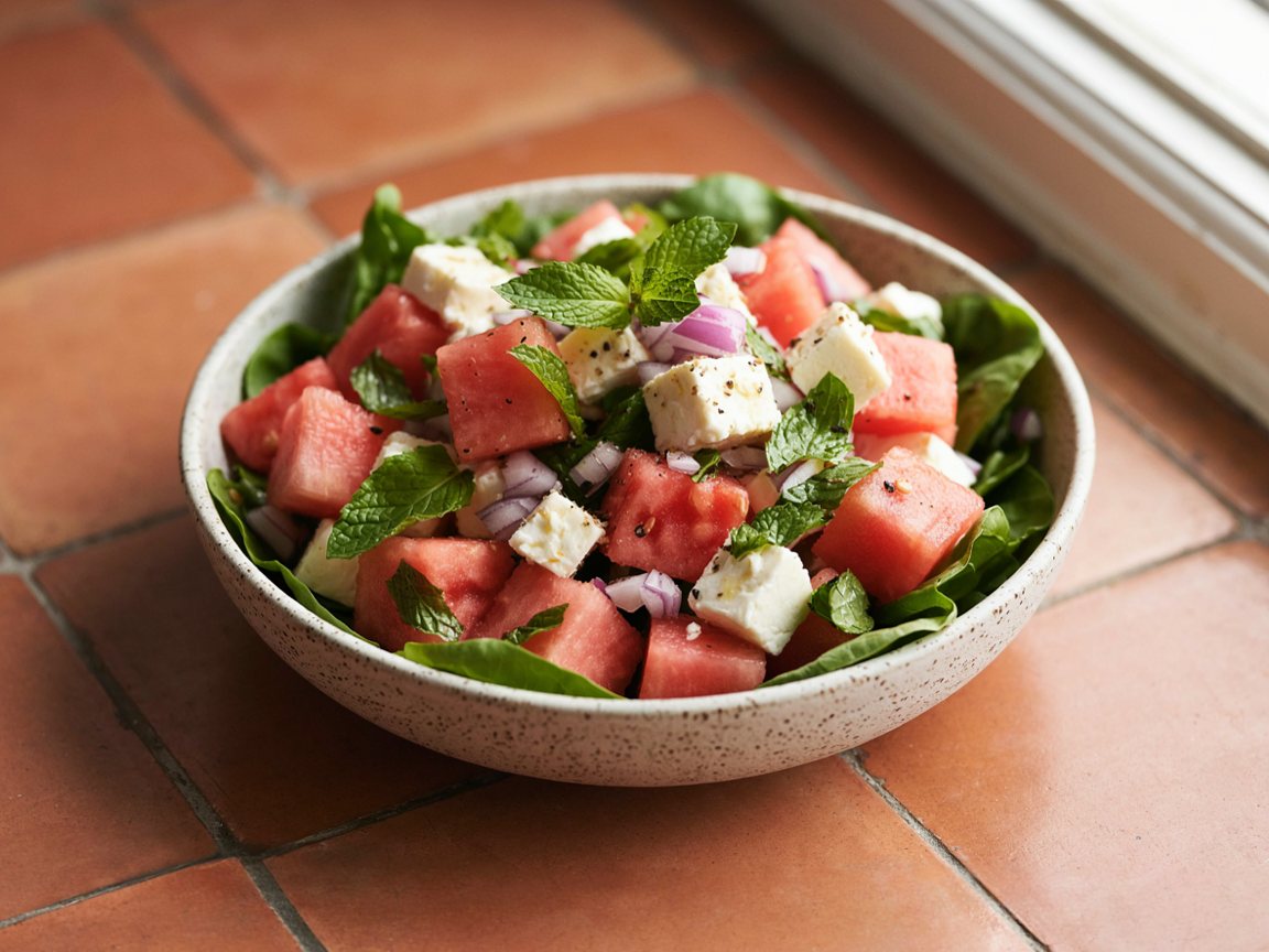Photo of Watermelon Feta Salad with Lime and Mint