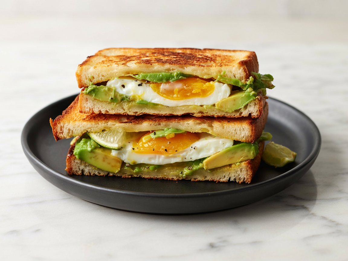 Photo of Avocado Egg Toast with Lime