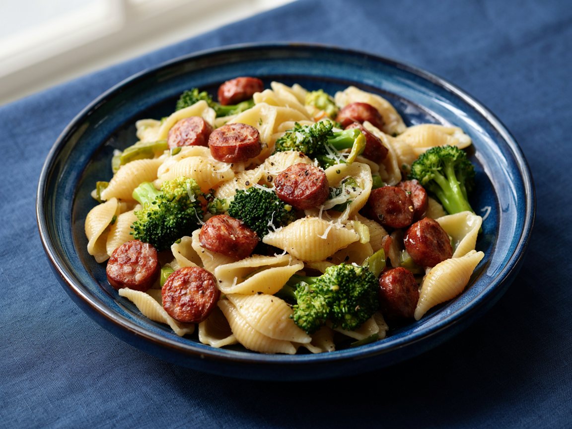 Photo of Sausage and Broccoli Shell Pasta