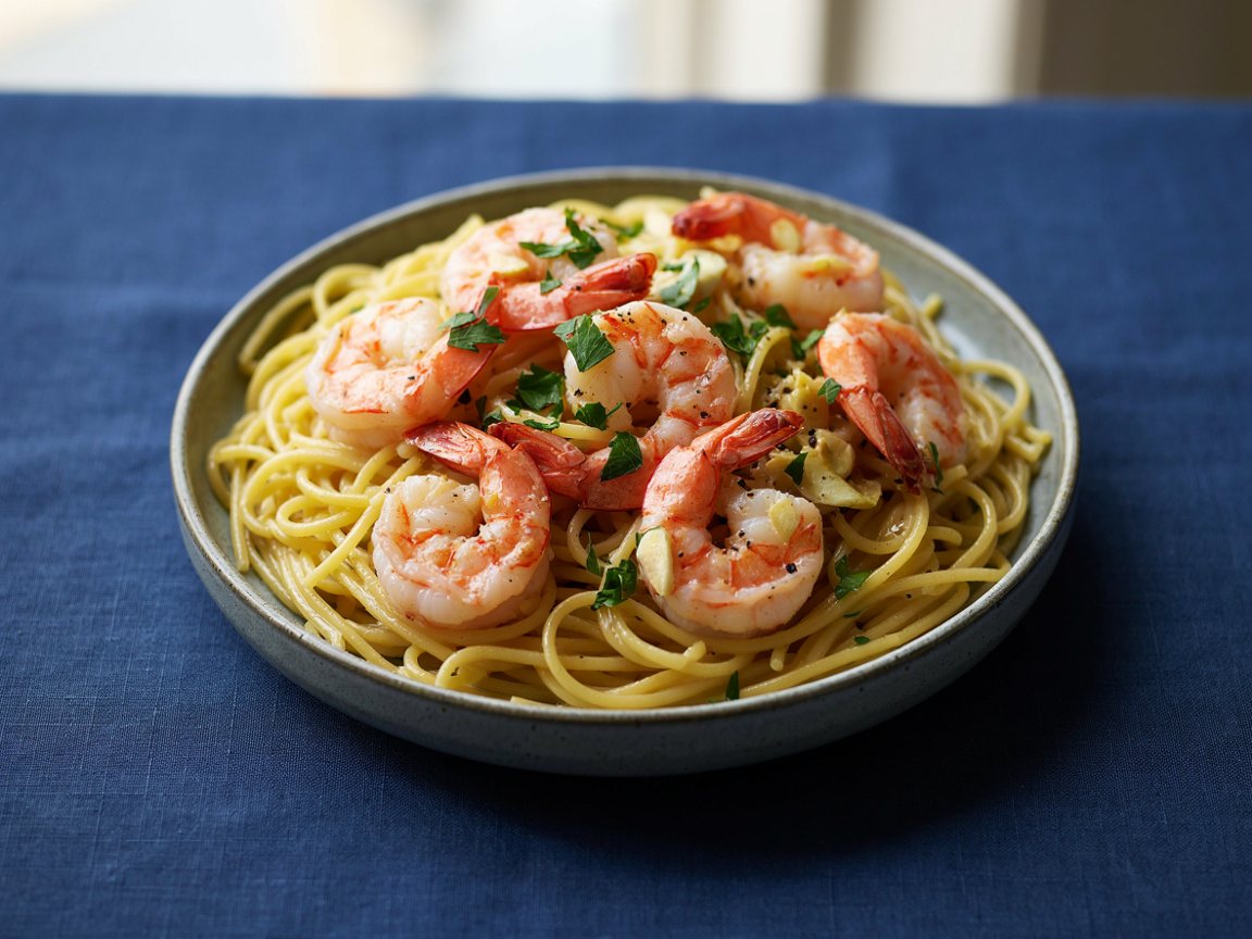 Photo of Garlic Butter Prawn Linguine