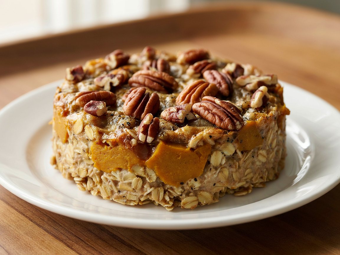 Photo of Baked Pumpkin Maple Oat Breakfast Casserole