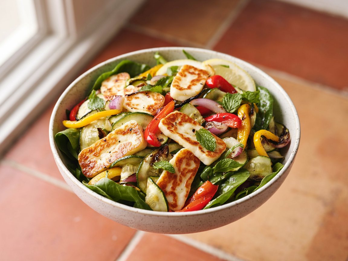 Photo of Grilled Halloumi and Courgette Salad