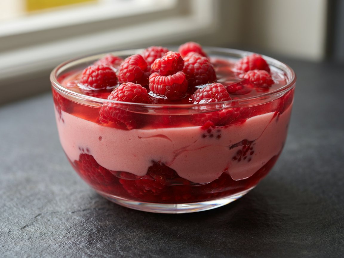 Photo of Raspberry Cream Gelatine Cups