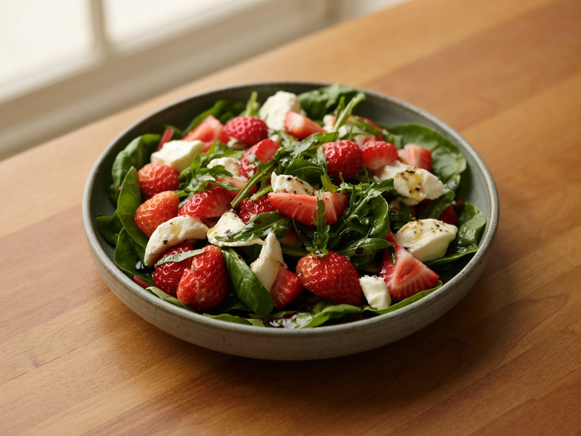 Photo of Strawberry, Mozzarella and Rocket Salad with Basil