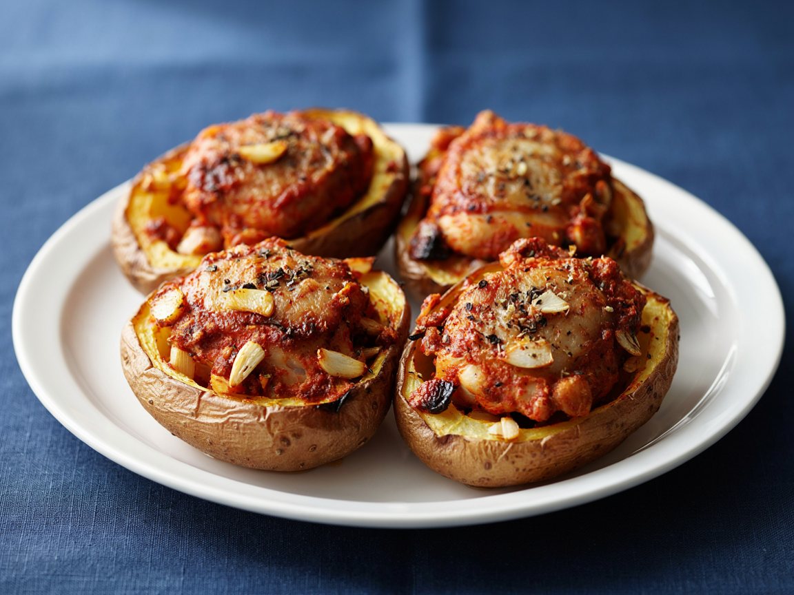 Photo of Paprika Chicken and Potato Stuffed Peppers