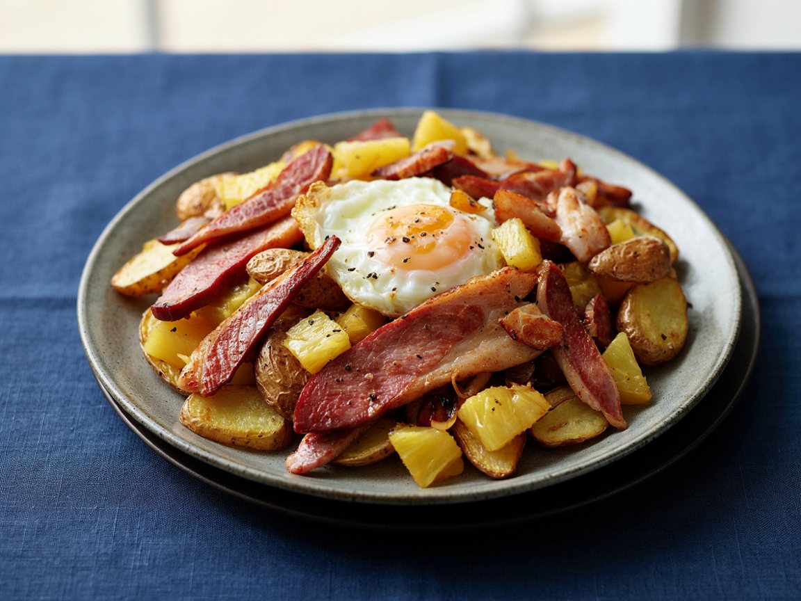 Photo of Gammon and Pineapple Stir-Fry with Crispy Potatoes