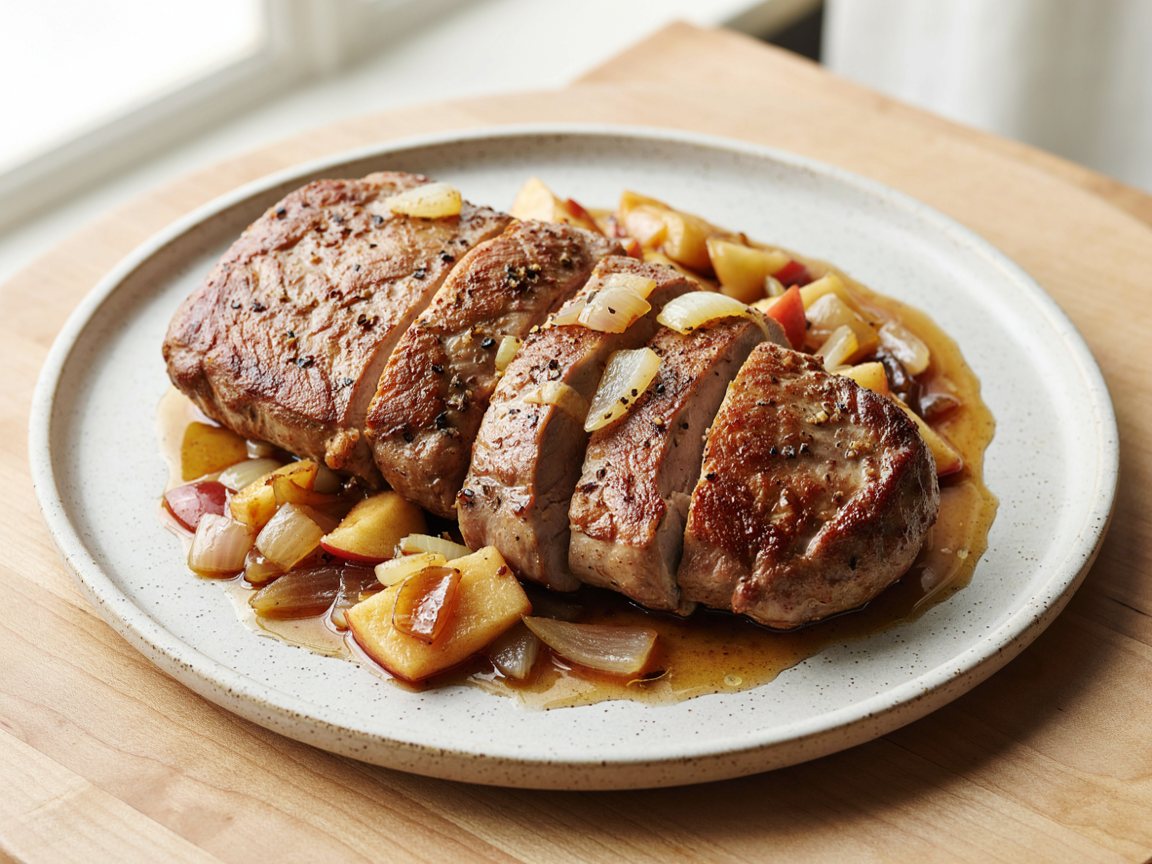Photo of Pork Tenderloin with Apple Cider Pan Sauce