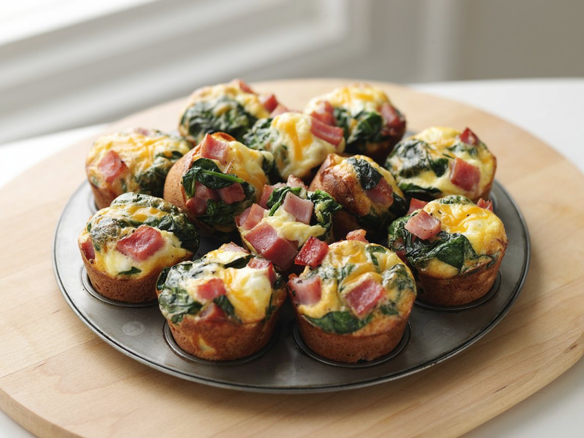 Photo of Baked Ham and Spinach Egg Muffins