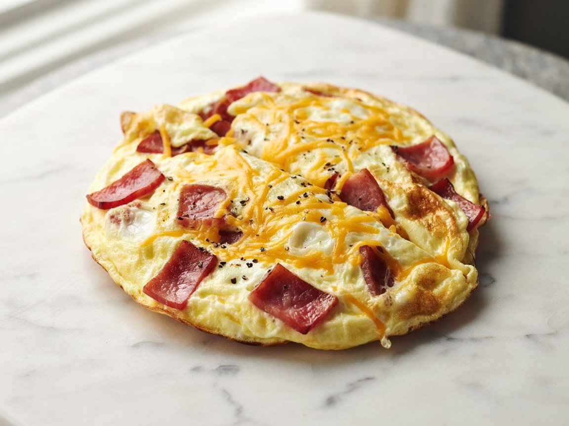 Photo of Ham and Cheddar Skillet Omelette