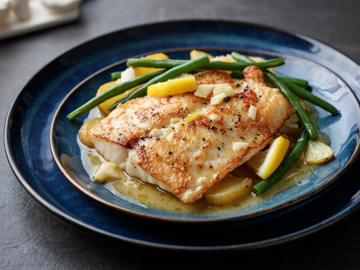 Photo of Cod with Lemon Butter Pan Sauce