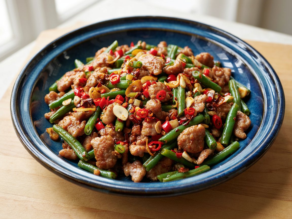 Photo of Spicy Pork and Green Bean Stir-Fry