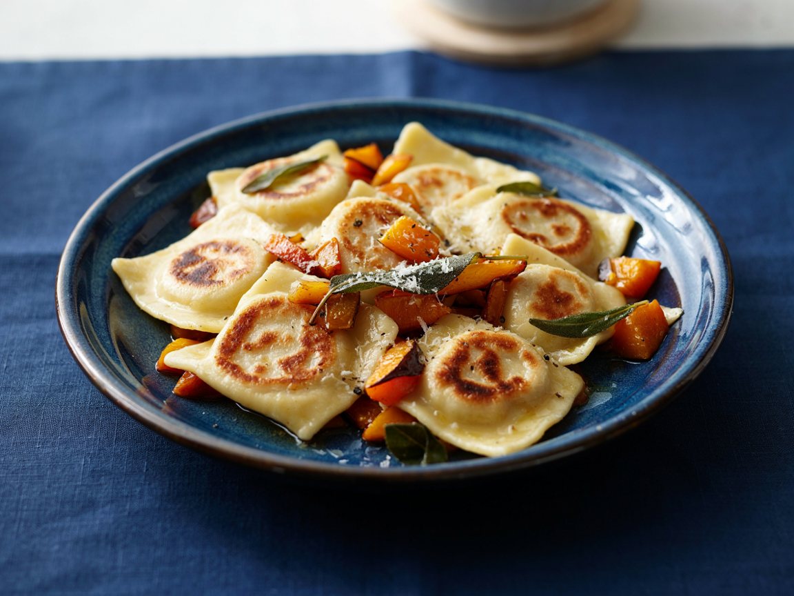 Photo of Seared Ravioli with Brown Butter, Sage and Butternut Squash