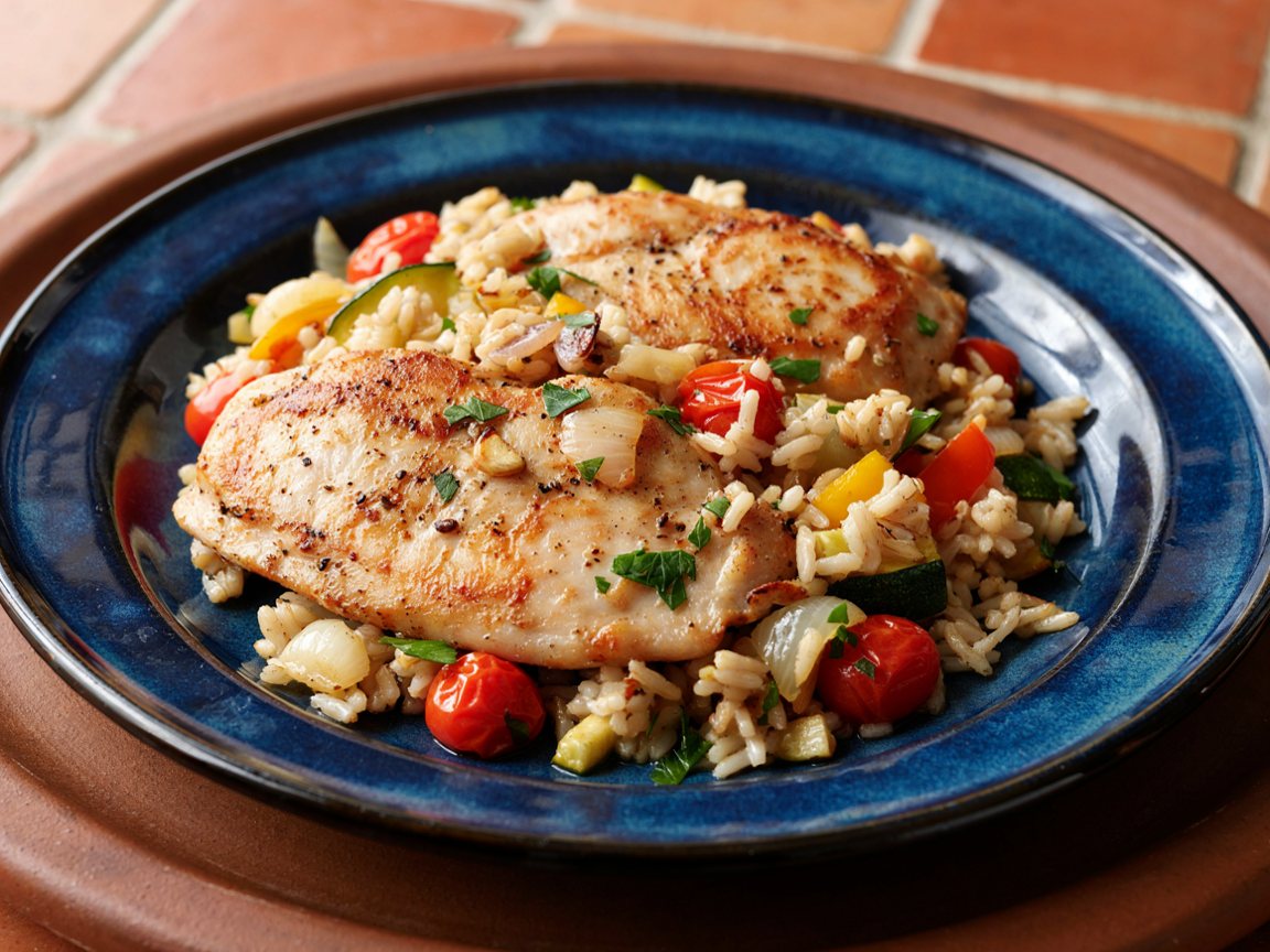 Photo of Lemon Chicken and Rice Pilaf