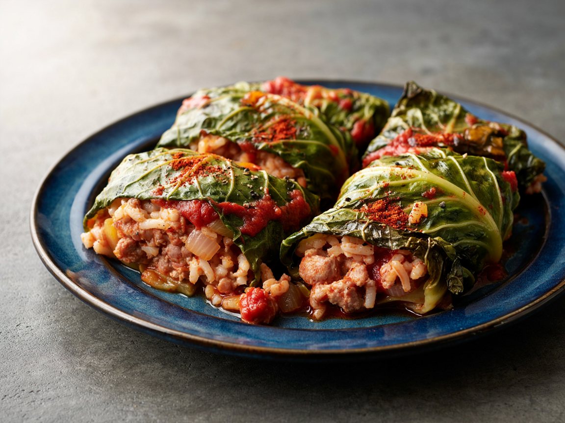 Photo of Baked Cabbage Rolls with Pork and Rice