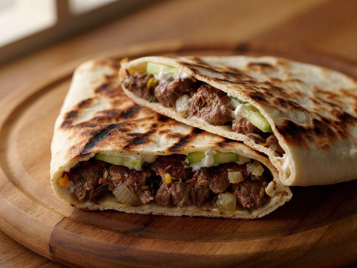 Photo of Grilled Lamb Kofta Pita Wraps