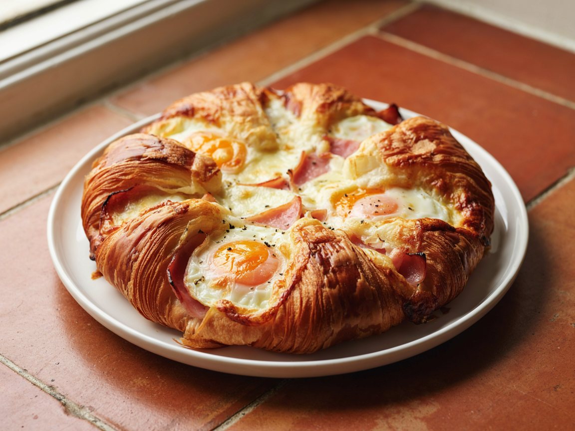 Photo of Baked Croissant and Ham Cheese Traybake